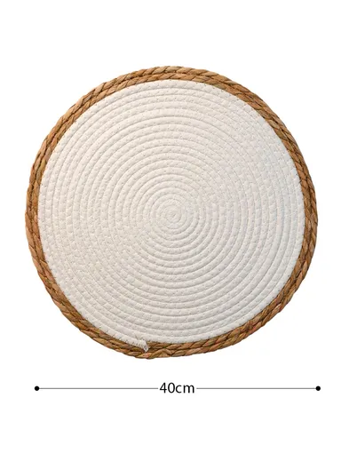 40cm Easy Clean Heat Resistant Placemat Woven Table Mat For Kitchen Dining Room YX2023-6