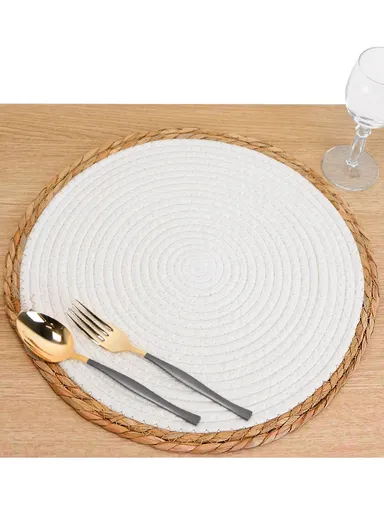 40cm Easy Clean Heat Resistant Placemat Woven Table Mat For Kitchen Dining Room YX2023-6