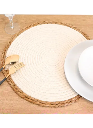 40cm Easy Clean Heat Resistant Placemat Woven Table Mat For Kitchen Dining Room YX2023-6