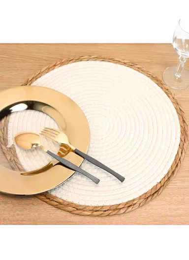 40cm Easy Clean Heat Resistant Placemat Woven Table Mat For Kitchen Dining Room YX2023-6