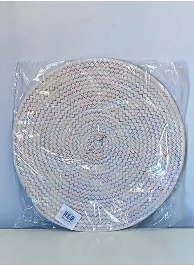 40cm Textile Easy Clean Heat Resistant Placemat Woven Table Mat For Kitchen Dining Room YX2023-5 - Beige