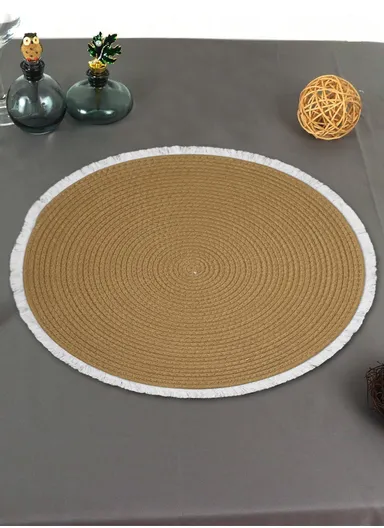 60cm Easy Clean Heat Resistant Placemat Woven Table Mat For Kitchen Dining Room YX2023-10