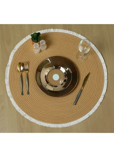 60cm Easy Clean Heat Resistant Placemat Woven Table Mat For Kitchen Dining Room YX2023-10