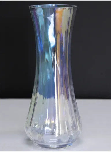 Transparent Hight-Quality Flower Glass Vase For Home &amp; Office (D11 x H27)cm - Colorful 