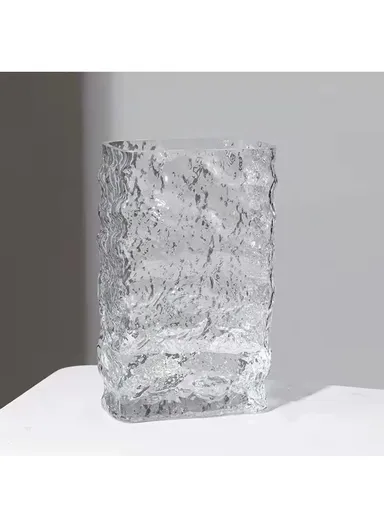 Luxury Transparent Hight-Quality Flower Glass Vase For Home &amp; Office (L7.5 x W15 x H24)cm