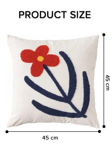 Luxury Pillow Plant Flower Shaper With Cotton Cover &amp; Hidden Zipper For Living Room, Sofa (L45 x W45)cm