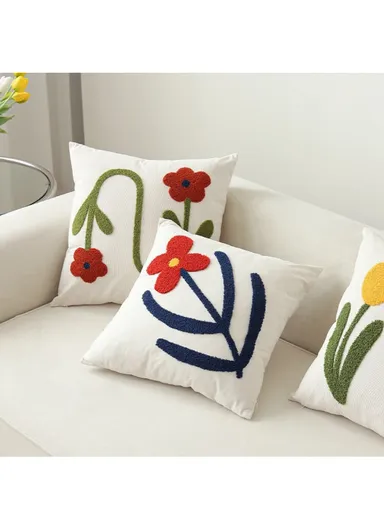 Luxury Pillow Plant Flower Shaper With Cotton Cover &amp; Hidden Zipper For Living Room, Sofa (L45 x W45)cm