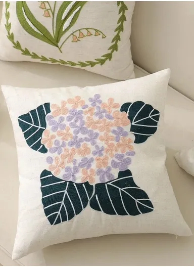  Luxury Polyester Pillow Plant Flower Shaper For Living Room, Sofa (L45 x W45)cm