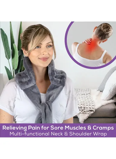 Microwavable Extra Large Heating Pad for Back, Neck, and Shoulders, Portable Hot/Cold Pain Relief (L2 x W21 x H180)cm