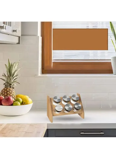 6 Jar Seasoning Bottle Set With Base Holder BM-06 (D4 x H10)cm