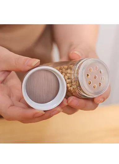 6 Jar Seasoning Bottle Set With Base Holder BM-06 (D4 x H10)cm