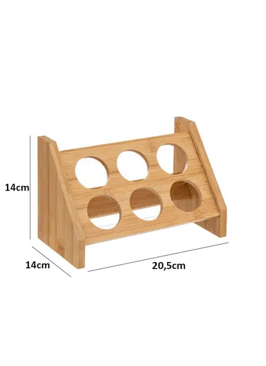 6 Jar Seasoning Bottle Set With Base Holder BM-06 (D4 x H10)cm