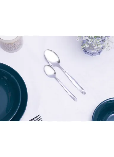 Lisbon Mirror Finish Gel Vacuum Service Spoon 27 cm - Silver
