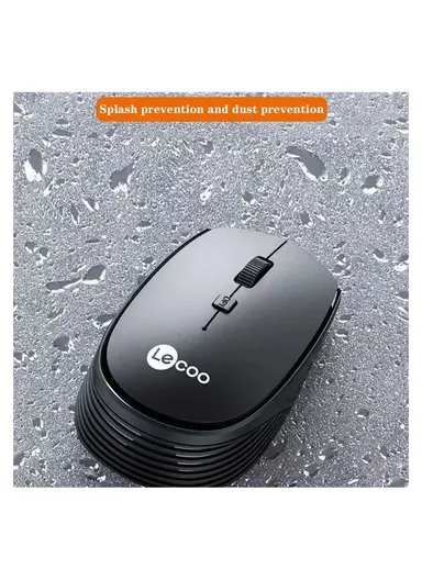 2.4G Wireless Mouse Computer Laptop Ergonomic Mouse With 800 / 1000 / 1200 DPI WS202 - Black