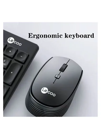 2.4G Wireless Mouse Computer Laptop Ergonomic Mouse With 800 / 1000 / 1200 DPI WS202 - Black