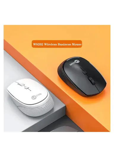 2.4G Wireless Mouse Computer Laptop Ergonomic Mouse With 800 / 1000 / 1200 DPI WS202 - Black