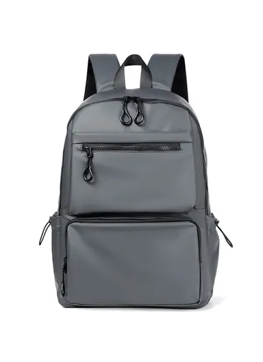 Polyester Backpack Men's Travel Shoulders Bag Notebook Computer Laptop Carrying Bag 1913 (W28.5 x D12.5 x H44)cm - Grey
