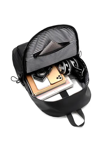 Polyester Backpack Men's Travel Shoulders Bag Notebook Computer Laptop Carrying Bag 1913 (W28.5 x D12.5 x H44)cm - Grey