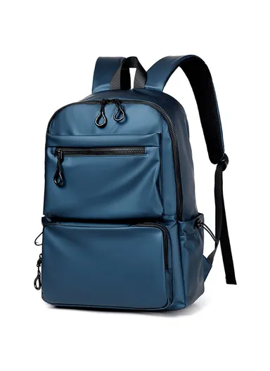 Polyester Backpack Men's Travel Shoulders Bag Notebook Computer Laptop Carrying Bag 1913 (W28.5 x D12.5 x H44)cm - Blue