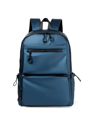 Polyester Backpack Men's Travel Shoulders Bag Notebook Computer Laptop Carrying Bag 1913 (W28.5 x D12.5 x H44)cm - Blue