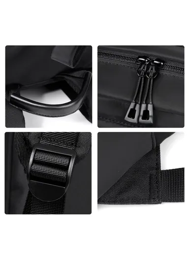 Large Capacity Waterproof Oxford Cloth Backpack Men Dual Shoulder Laptop Bag 795 (W28.5 x D15.5 x H43)cm - Dark Grey