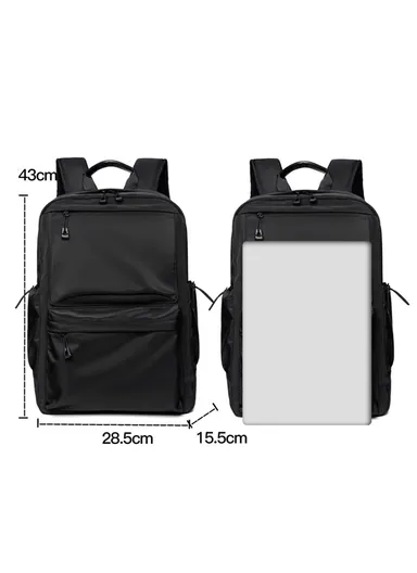 Large Capacity Waterproof Oxford Cloth Backpack Men Dual Shoulder Laptop Bag 795 (W28.5 x D15.5 x H43)cm - Dark Grey
