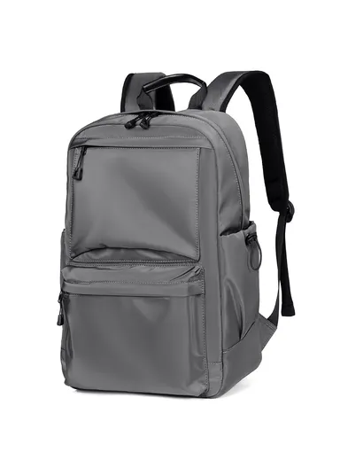 Large Capacity Waterproof Oxford Cloth Backpack Men Dual Shoulder Laptop Bag 795 (W28.5 x D15.5 x H43)cm - Dark Grey