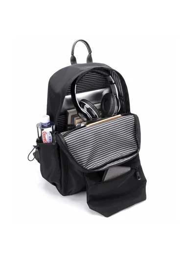 14-Inch Polyester Laptop Bag Bookbag Travel Shoulders Bag Backpack Daypack 1828 (W29 x D13 x H44)cm - Grey