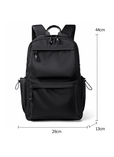 14-Inch Polyester Laptop Bag Bookbag Travel Shoulders Bag Backpack Daypack 1828 (W29 x D13 x H44)cm - Grey