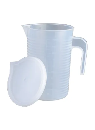 1000ml Transparent Measuring Jug Jar PP Graduated Beaker with Lid for Baking Cooking 
