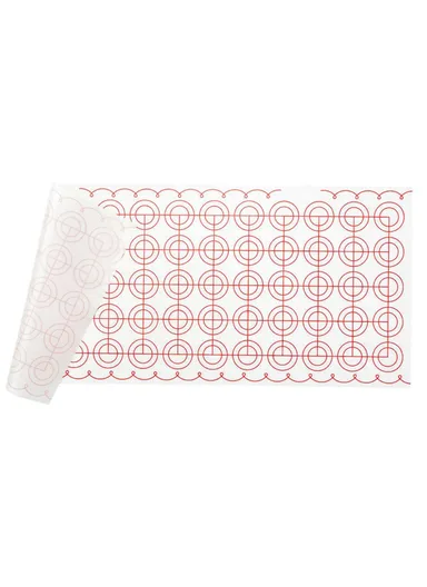 26x60cm Fiberglass Cloth &amp; Silicone Macaron Baking Mat Non-Stick Kneading Dough Pad Cookies Pastry Sheet Liner - Red