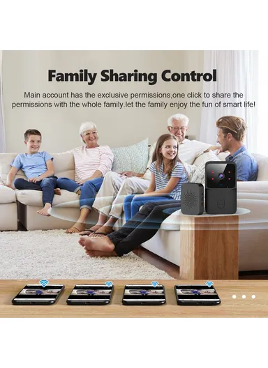 800mAh Tuya Wireless Smart WiFi Doorbell HD Camera USB Home Phone Remote Video Intercom Monitor ML005 - Black