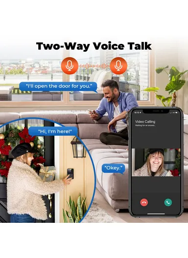 800mAh Tuya Wireless Smart WiFi Doorbell HD Camera USB Home Phone Remote Video Intercom Monitor ML005 - Black