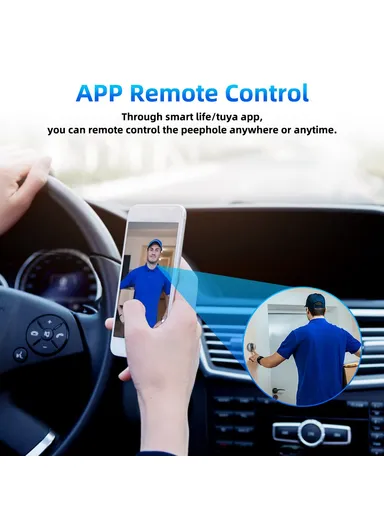 4.3 inch 1080P Peephole Video Doorbell Camera WiFi Viewer Support PIR Motion Detection Night Light W88