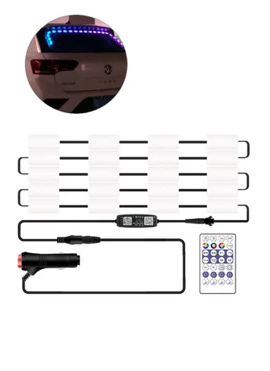 1.5m Car Trunk Decorative Light APP Remote Control Colorful Warning Streamer Light N020