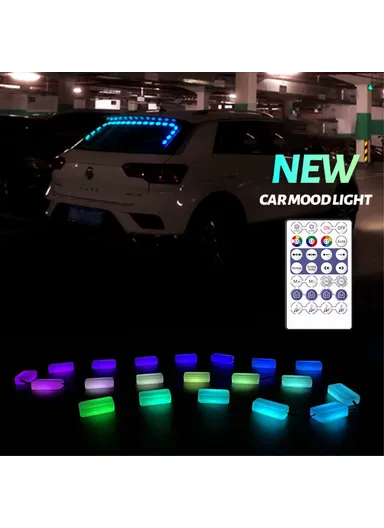 1.5m Car Trunk Decorative Light APP Remote Control Colorful Warning Streamer Light N020