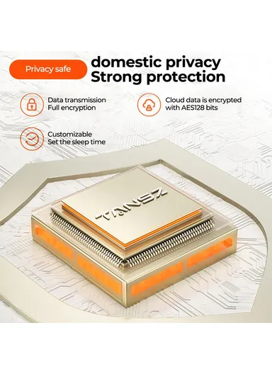 2.8-inch IPS Display AI Camera Monitor Two-Way Video Surveillance Camera APP Control 2.0MP Video Call WiFi IP Camera SXT003 (L9.2 x W7.9 x H15.3)cm - EU Plug