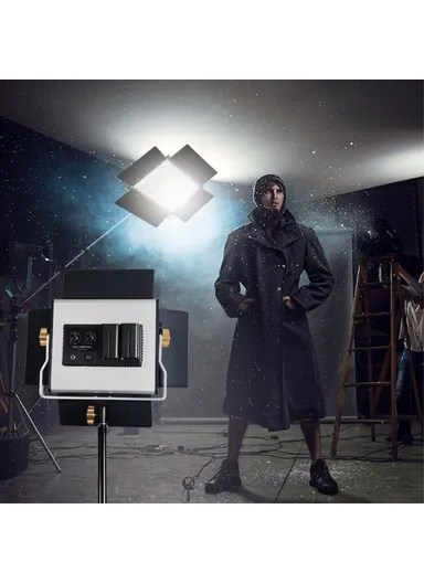 40W LED Video Light With Tripod Stand 3200-6500K Photography Studio Lighting For Video Film Recording W660S - EU Plug