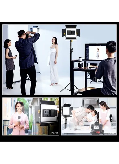 40W LED Video Light With Tripod Stand 3200-6500K Photography Studio Lighting For Video Film Recording W660S - EU Plug