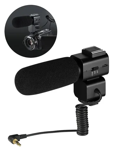 3.5mm Plug Video Recording Shotgun Microphone Noise Reduction Mic For Camera CM520