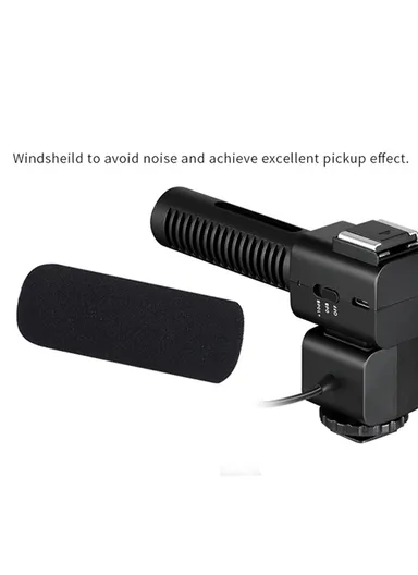 3.5mm Plug Video Recording Shotgun Microphone Noise Reduction Mic For Camera CM520