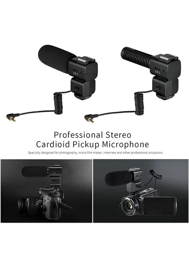 3.5mm Plug Video Recording Shotgun Microphone Noise Reduction Mic For Camera CM520