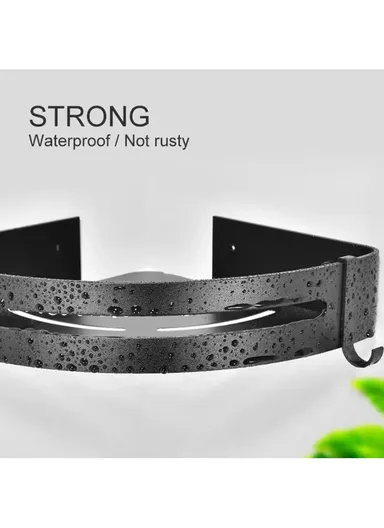 1 Layer Bathroom Shower Gel Shampoo Organizer Kitchen Spice Storage Rack (L29 x W22 x H4.5)cm - Triangle