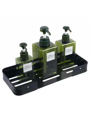 1 Layer Bathroom Shower Gel Shampoo Organizer Kitchen Spice Storage Rack (L12 x W32 x H4.5)cm - Rectangle