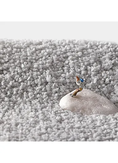 50x80cm Bathroom Rug Household Mat Water Absorption Non-slip Flocking Floor Mat Extra Soft Plush Bath Rug - Khaki