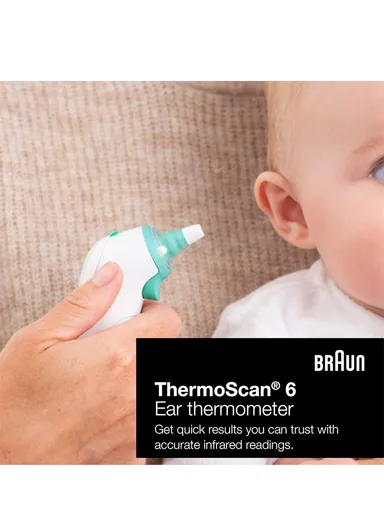 Digital ThermoScan 6 Ear Thermometer With Positioning System &amp; 81 Disposable Lens Filters For Fevers Checking KZ IRT6515MNLA