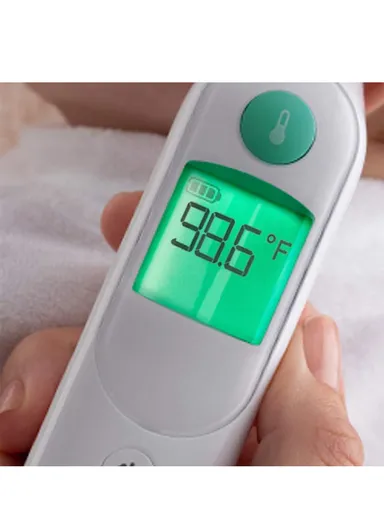 Digital ThermoScan 6 Ear Thermometer With Positioning System &amp; 81 Disposable Lens Filters For Fevers Checking KZ IRT6515MNLA