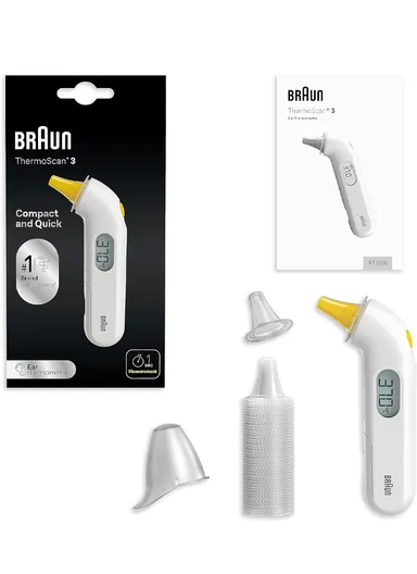 Digital Compact Ear Thermometer BPA &amp; Latex Free With Probe Covers To Avoid Cross Contamination KZ IRT3030EE