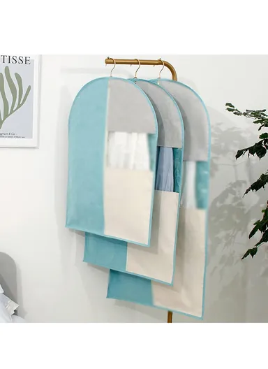 100x60cm Polyester Dust-Proof Suit Protector Cover Garment Bag With Zipper For Clothes JY2211