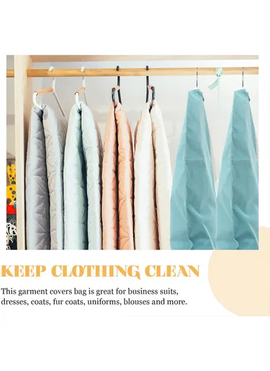 100x60cm Polyester Dust-Proof Suit Protector Cover Garment Bag With Zipper For Clothes JY2211